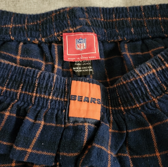 NFL Chicago Bears Pajama Sweats L Blue Orange Checkered Style by NFL - Picture 4 of 4